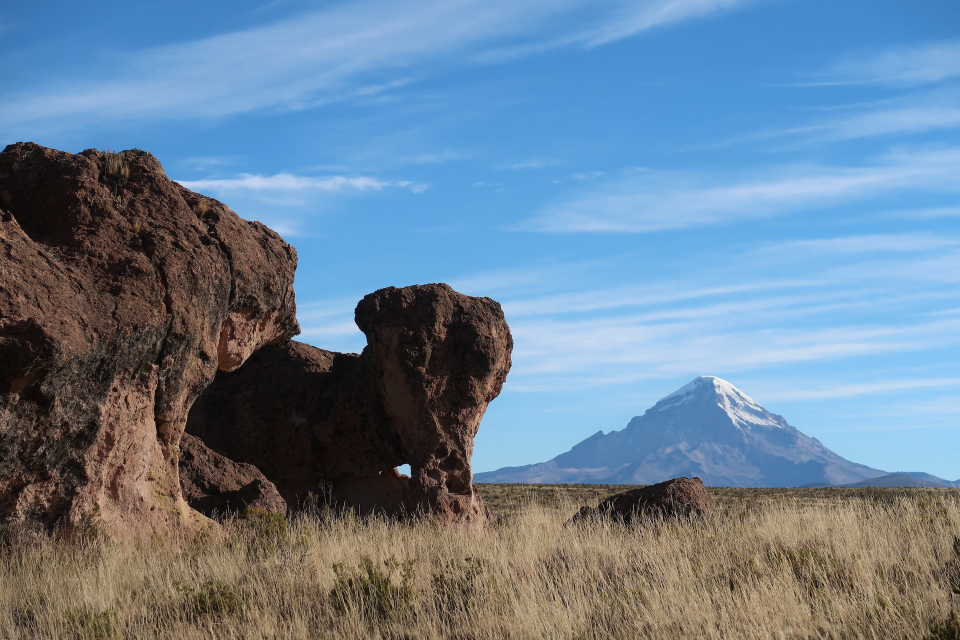 Day 1: La Paz (3600m) - Sajama village (4200m) - Base camp (4600m) 